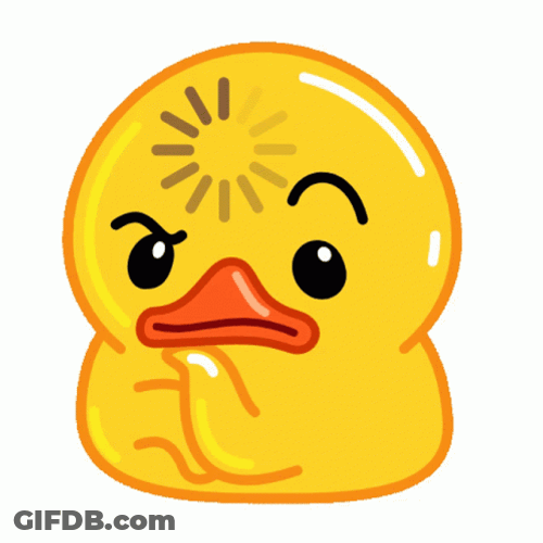Telegram Utya Duck Thinking Suspicious GIF