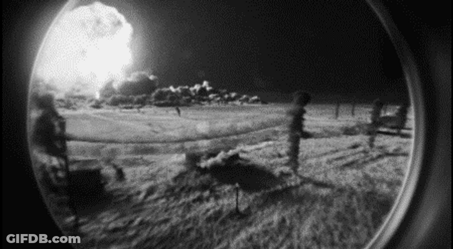 Telescope View Mushroom Cloud GIF