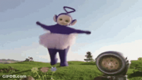 Teletubbie Jumping In Tutu GIF
