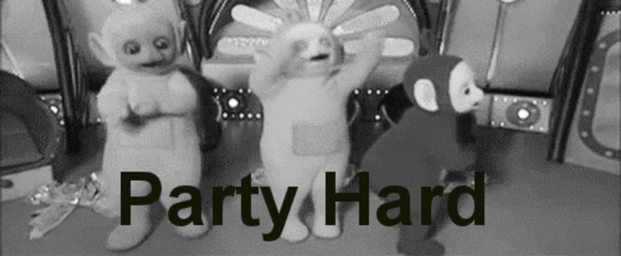 Teletubbies Black And White GIF