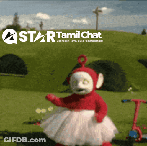 Teletubbies Character In Star Tamil Chat Ad GIF