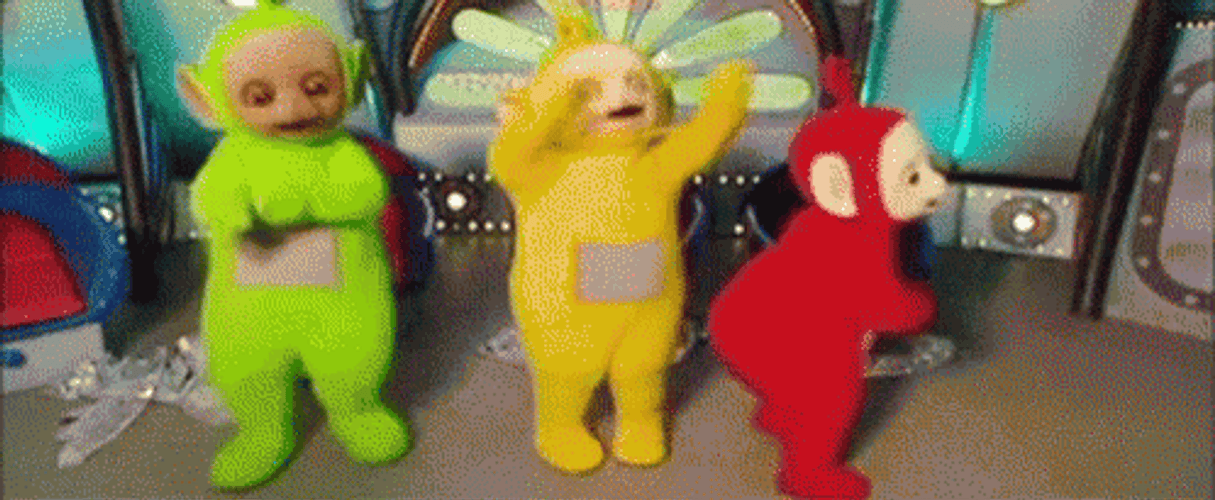 Teletubbies Dancing And Twerking Among Us Meme GIF