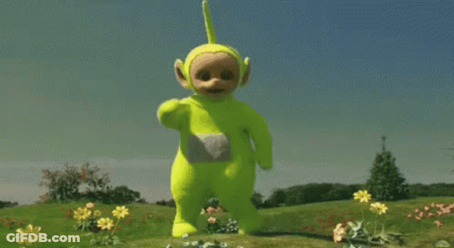Teletubbies Dipsy Happy Dance GIF