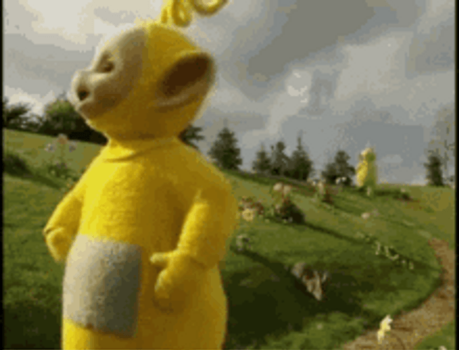 Teletubbies LaaLaa Searching Over The Hills GIF