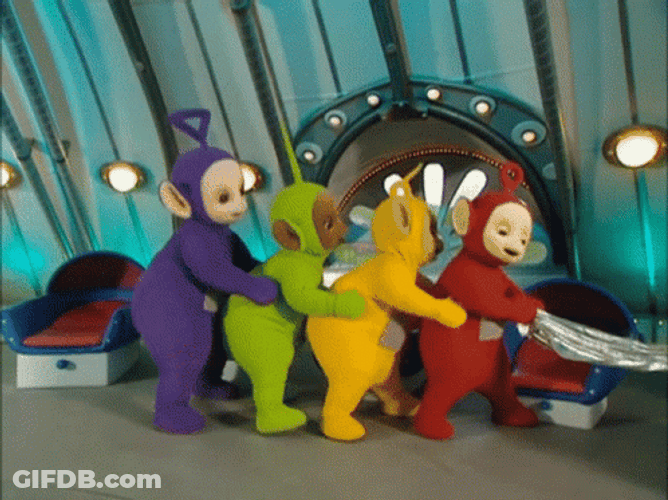Teletubbies Playing Tag GIF