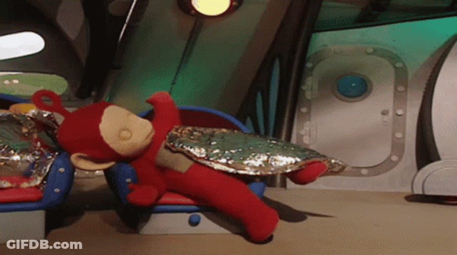 Teletubbies Po Fall From Sofa GIF