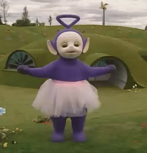 Teletubbies Tinky-Winky Ballerina Twirl GIF