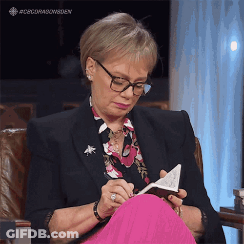 Television Personality Arlene Dickinson Taking Notes GIF