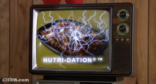 Television Screen Showing Food And Nutri-Dation GIF
