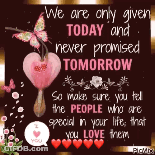 Tell Loved Ones Today GIF