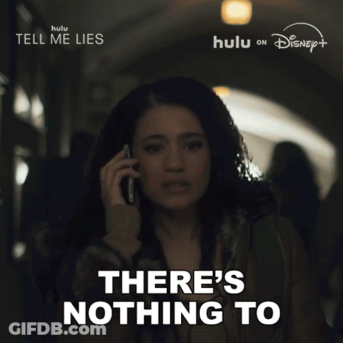Tell Me Lies Poster Woman On Phone GIF