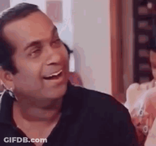 Telugu Brahmanandam Laughing Hard GIF