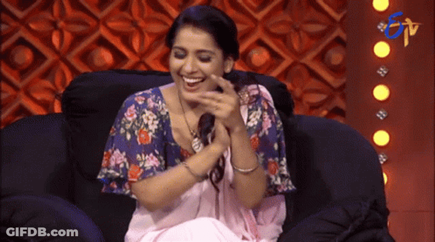 Telugu Jabardasth Rashmi Gautam Clapping GIF