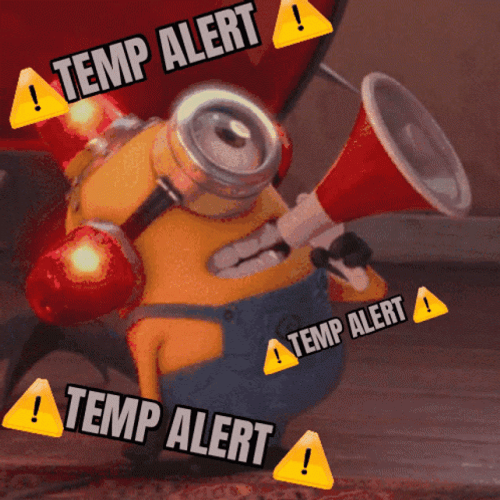 Temp Alert Megaphone Minion GIF