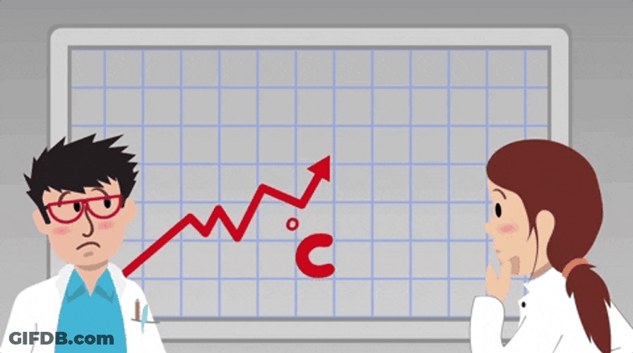 Temperature Chart Celsius Rising And Falling Arrow GIF
