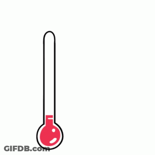 Temperature Climbing Thermometer Top Bursting GIF