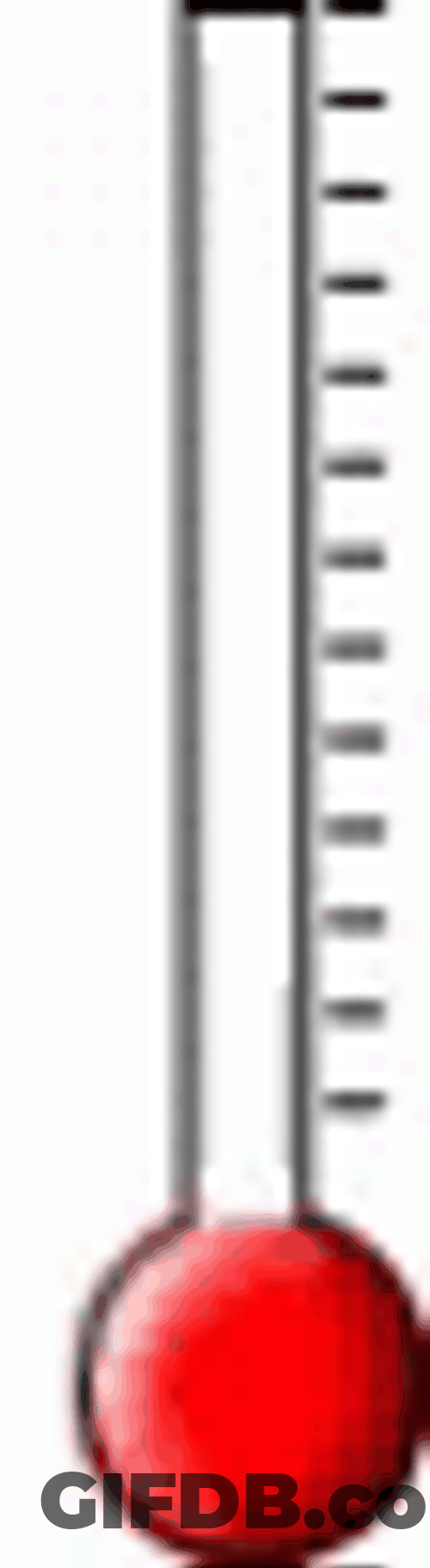 Temperature Slowly Rising In Thermometer GIF