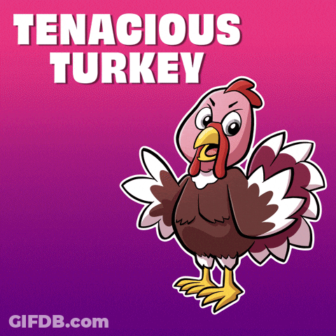 Tenacious Turkey Cartoon GIF