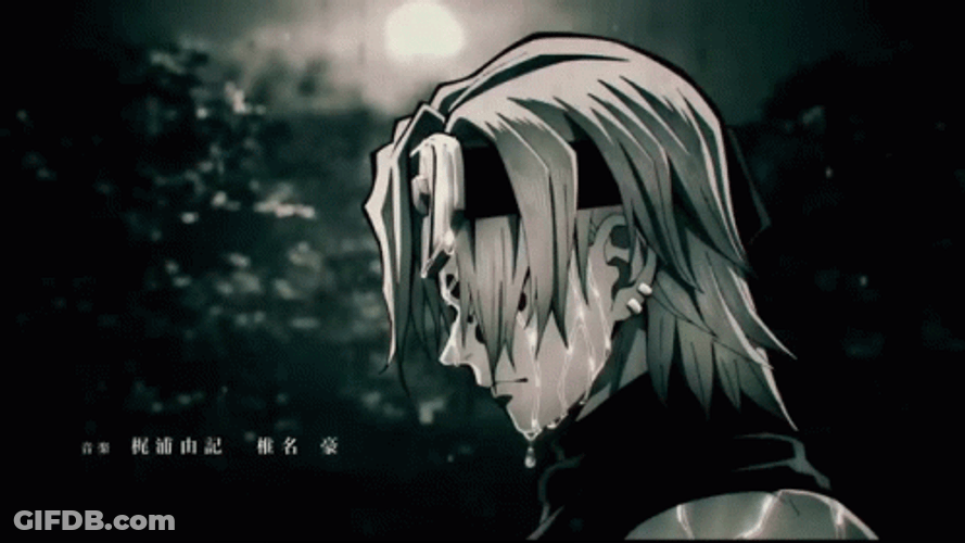 Tengen Uzui Upset While Standing Outside Raining GIF