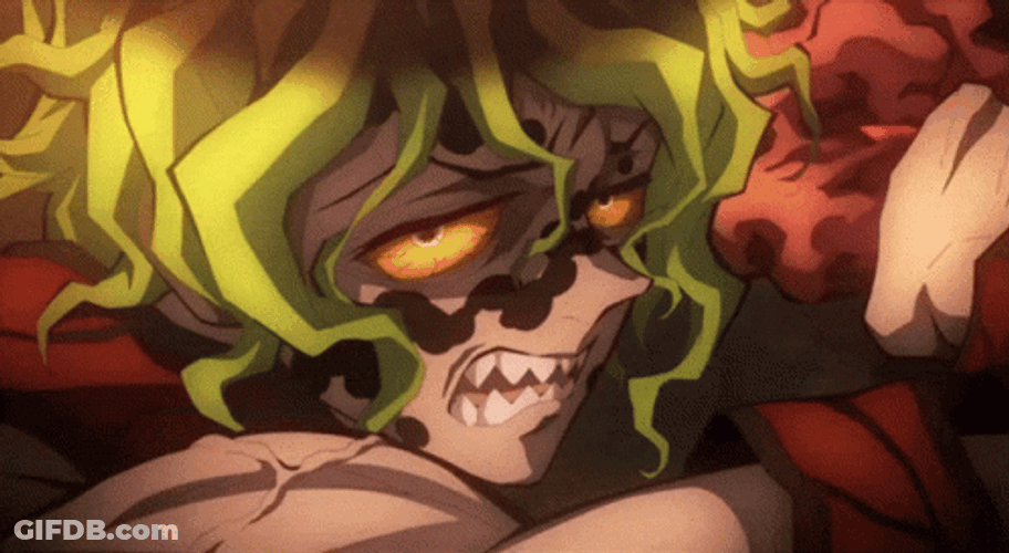 Tengen Vs Gyutaro Epic Ferocious Clash GIF