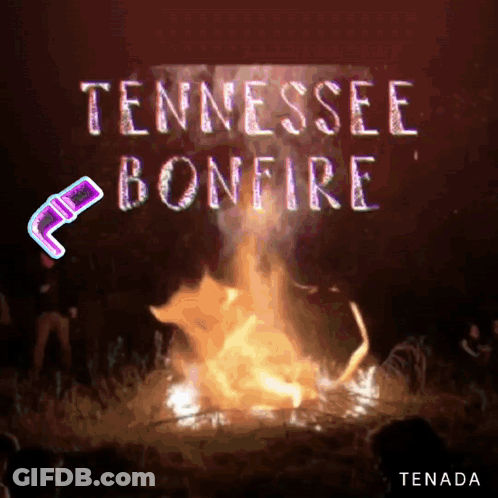 Tennessee Bonfire Sign With Bonfire GIF
