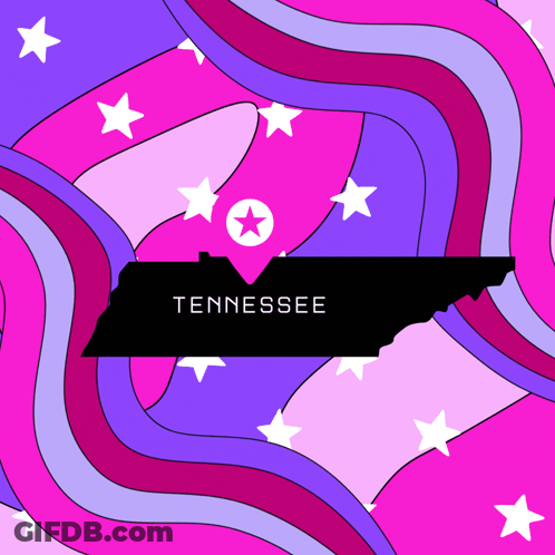 Tennessee State Drawing With Stars And Waves GIF