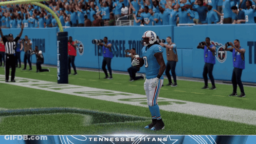 Tennessee Titans Player Celebrating Touchdown GIF