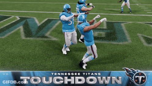 Tennessee Titans Touchdown Players On Field GIF