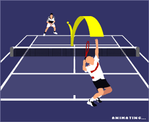 Tennis Court Game Animation GIF