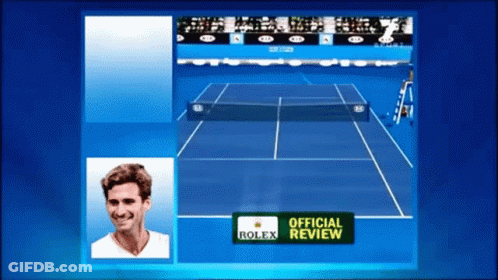 Tennis Court With Rolex Logo GIF