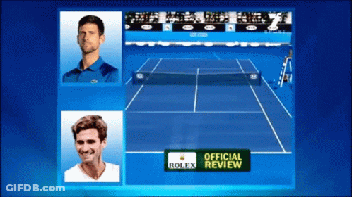 Tennis Court With Rolex Logo GIF
