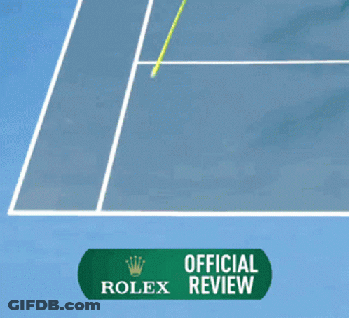 Tennis Court With Rolex Sign GIF