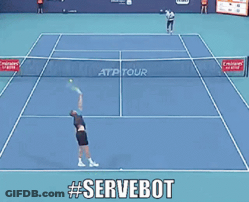 Tennis Court With #Servebot GIF