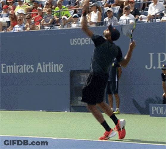 Tennis Fail Serve Tsonga GIF