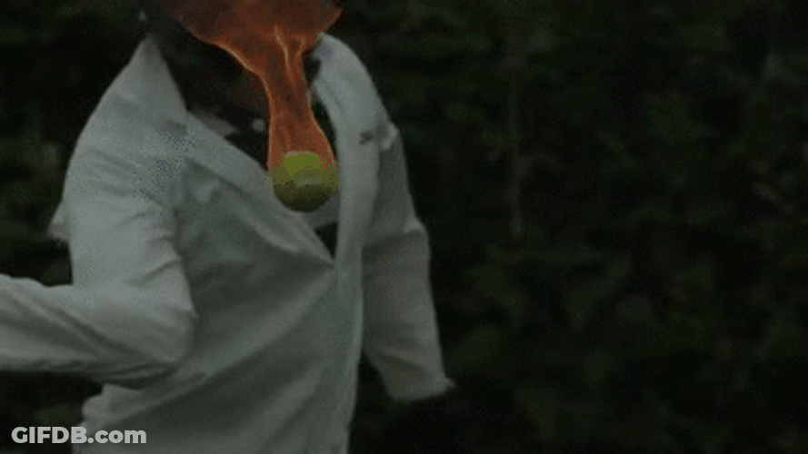 Tennis Forehand Smash Fire GIF