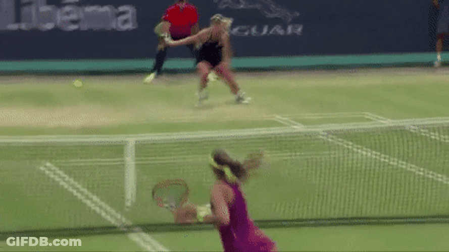 Tennis Grass Court Sliding GIF