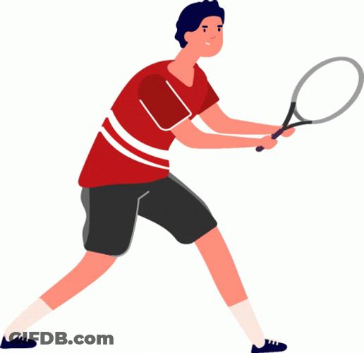 Tennis Looking Around Cartoon GIF