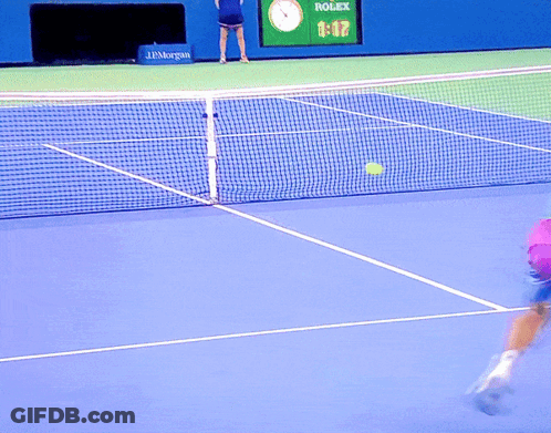 Tennis Match At Chase Wall GIF