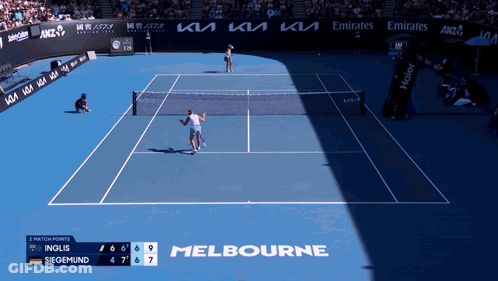 Tennis Match Between Inglis And Siegmund In Melbourne GIF