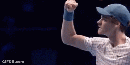 Tennis Match In Front Of Emirates Banner GIF