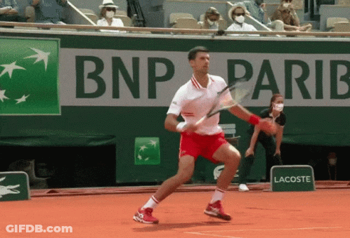 Tennis Player At BNP Parib Sign GIF