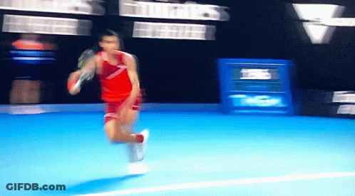 Tennis Player Blue Court Emirates Sign GIF