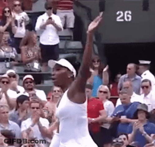 Tennis Player Dancing In Front Of Crowd GIF