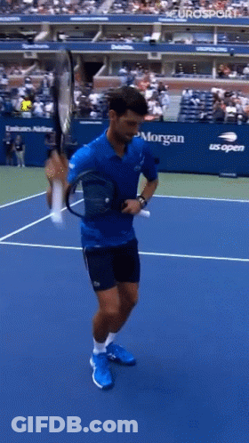 Tennis Player Holding Racquet GIF