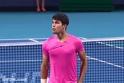 Tennis Player In Pink Shirt GIF