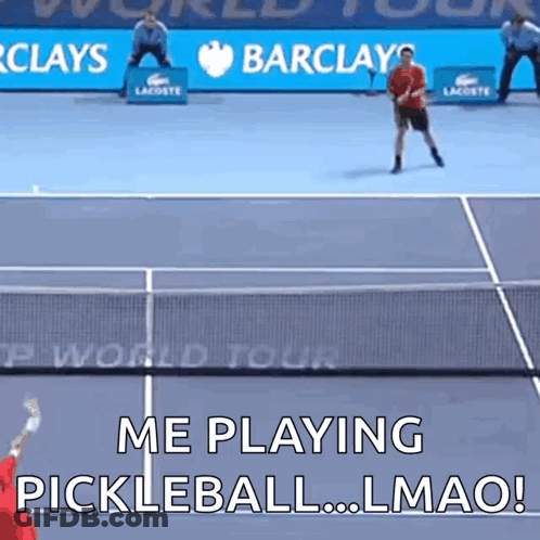 Tennis Player Saying Me Playing Pickleball Lmao GIF