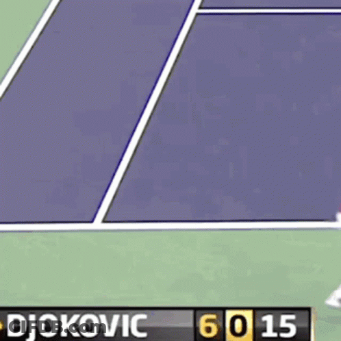 Tennis Player Swinging Racket At Ball Score 60 15 GIF
