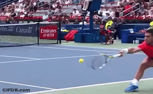 Tennis Player Swinging Racket Ball Emirates GIF