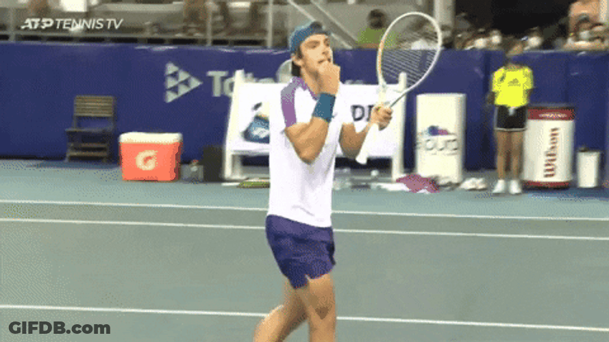 Tennis Player Using Italian Hand GIF