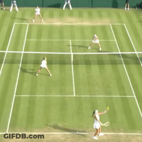 Tennis Player Wearing Number 14 Jersey GIF